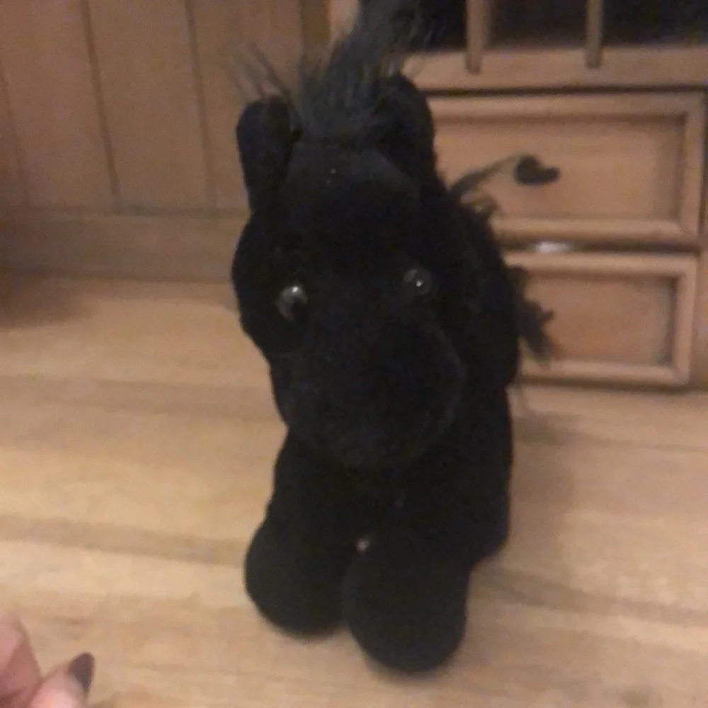 Ganz Black Stallion Horse Plush Webkinz No Code Pony Stuffed Animal